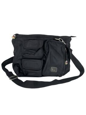 VTG Y2K Tommy Hilfiger Black Nylon Crossbody Shoulder Bag Tote Utility Gorpcore